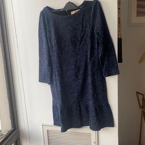 Black & blue floral dress